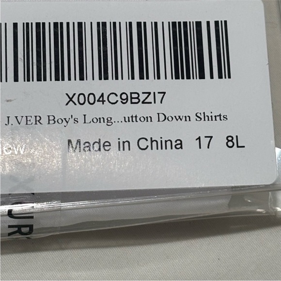 J.VER Boy's Long Sleeve Dress Shirts white Solid size 14-15y NWT - Picture 4 of 7